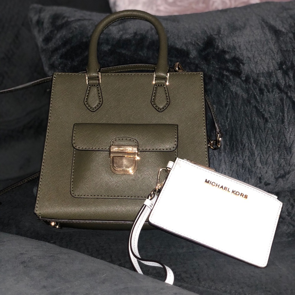 Michael Kors Green Small, with white Wallet